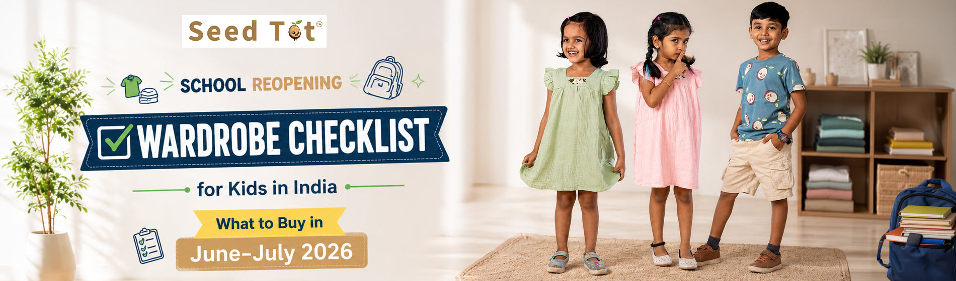 School Reopening Wardrobe Checklist for Kids in India: What to Buy in June-July 2026